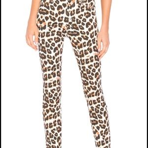 NWT Mother Denim high waist looker leopard print